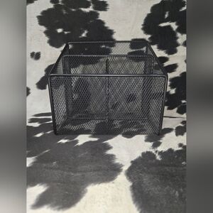 Black Mesh Desk Organizer